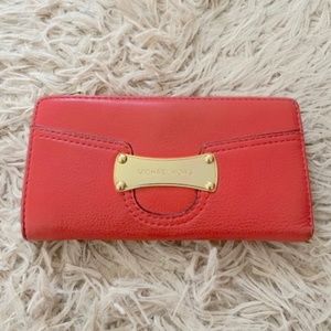 Michael Kors Red Orange Wallet